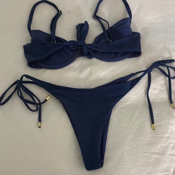 Monday Swimwear Navy Bikini with Gold Tips - Picture 4 of 8